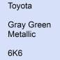 Preview: Toyota, Gray Green Metallic, 6K6.